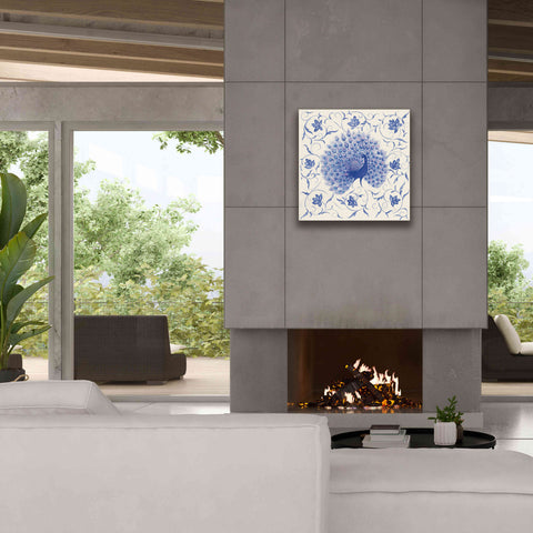 Image of 'Peacock Garden I' by Miranda Thomas, Giclee Canvas Wall Art,26x26