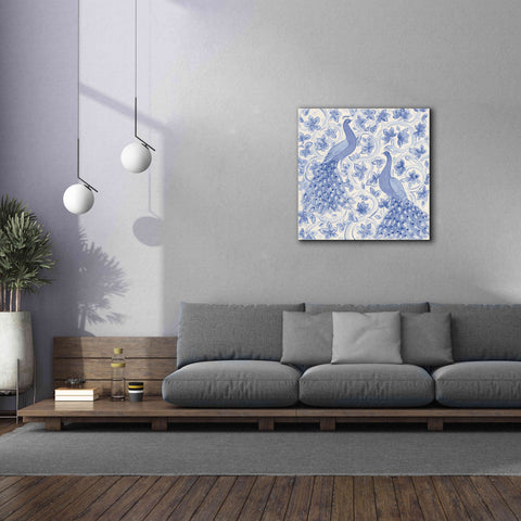 Image of 'Peacock Garden II' by Miranda Thomas, Giclee Canvas Wall Art,37x37