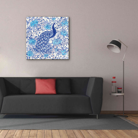 Image of 'Peacock Garden III' by Miranda Thomas, Giclee Canvas Wall Art,37x37