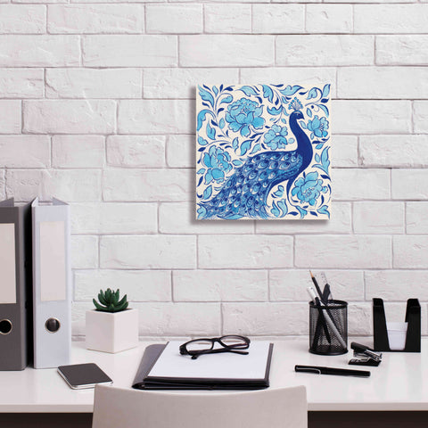 Image of 'Peacock Garden IV' by Miranda Thomas, Giclee Canvas Wall Art,12x12