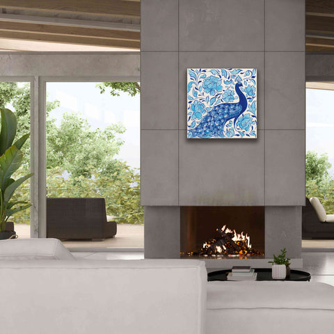 Image of 'Peacock Garden IV' by Miranda Thomas, Giclee Canvas Wall Art,26x26