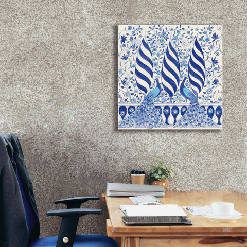 Image of 'Peacock Garden V' by Miranda Thomas, Giclee Canvas Wall Art,26x26