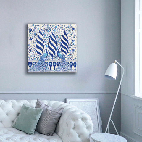 Image of 'Peacock Garden V' by Miranda Thomas, Giclee Canvas Wall Art,37x37