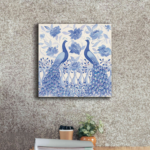 Image of 'Peacock Garden VI' by Miranda Thomas, Giclee Canvas Wall Art,18x18