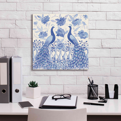 Image of 'Peacock Garden VI' by Miranda Thomas, Giclee Canvas Wall Art,18x18