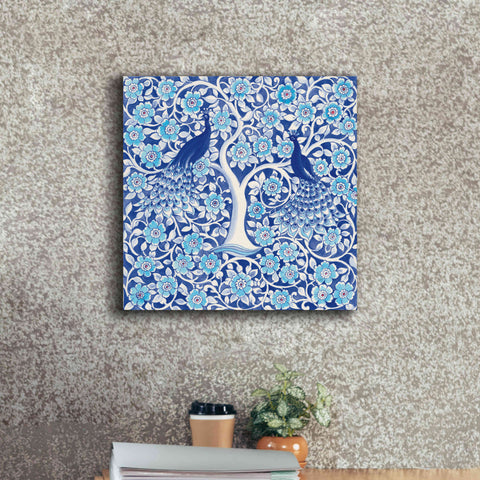 Image of 'Peacock Garden VII' by Miranda Thomas, Giclee Canvas Wall Art,18x18