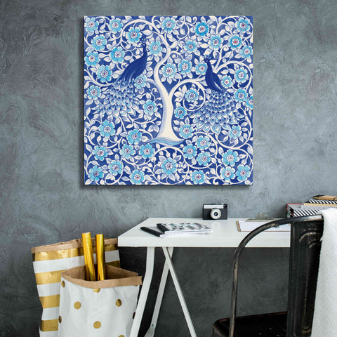 Image of 'Peacock Garden VII' by Miranda Thomas, Giclee Canvas Wall Art,26x26