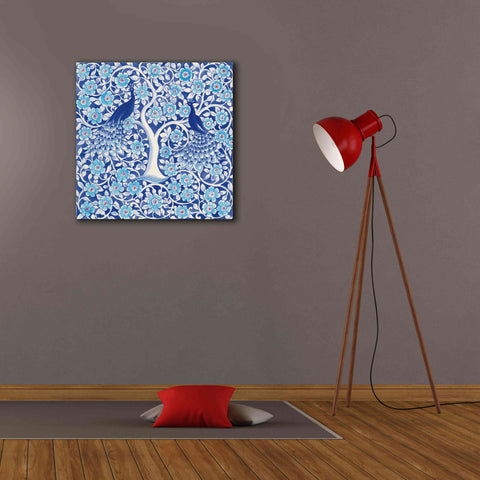 Image of 'Peacock Garden VII' by Miranda Thomas, Giclee Canvas Wall Art,26x26