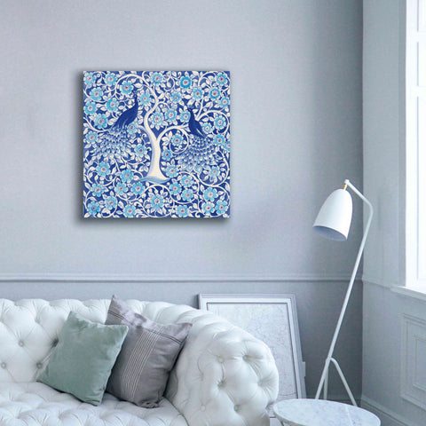 Image of 'Peacock Garden VII' by Miranda Thomas, Giclee Canvas Wall Art,37x37