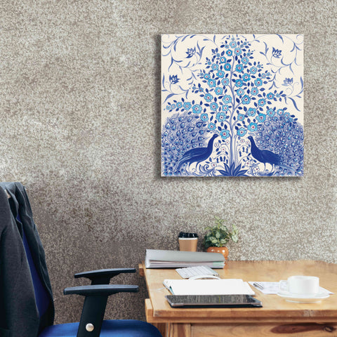 Image of 'Peacock Garden VIII' by Miranda Thomas, Giclee Canvas Wall Art,26x26
