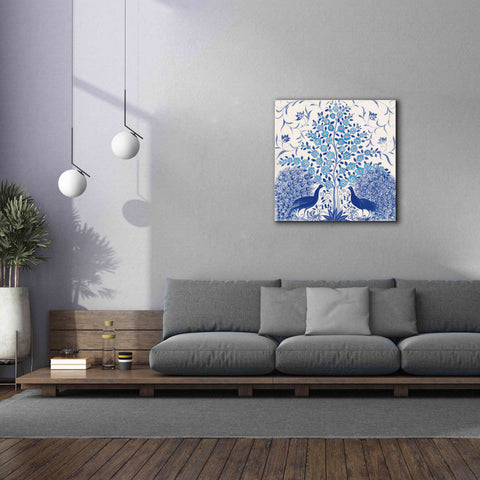 Image of 'Peacock Garden VIII' by Miranda Thomas, Giclee Canvas Wall Art,37x37