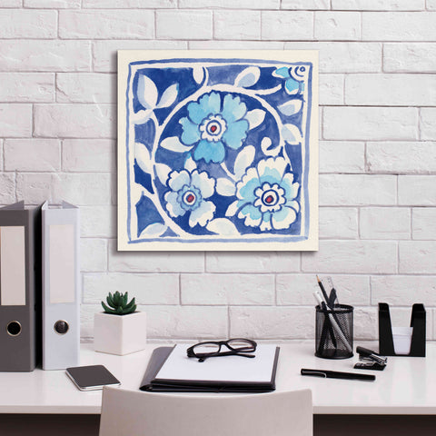 Image of 'Peacock Garden IX' by Miranda Thomas, Giclee Canvas Wall Art,18x18