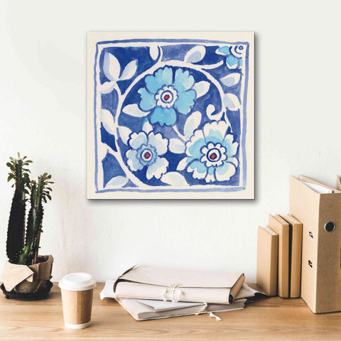 Image of 'Peacock Garden IX' by Miranda Thomas, Giclee Canvas Wall Art,18x18