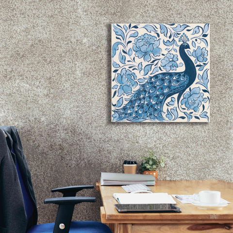 Image of 'Peacock Garden IV v2' by Miranda Thomas, Giclee Canvas Wall Art,26x26