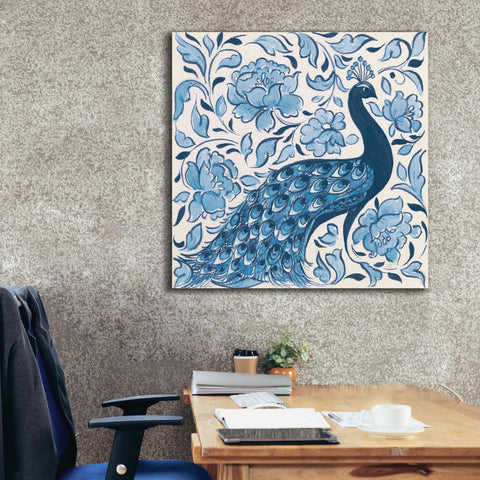 Image of 'Peacock Garden IV v2' by Miranda Thomas, Giclee Canvas Wall Art,37x37