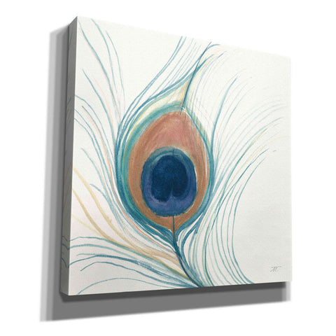Image of 'Peacock Feather II Blue' by Miranda Thomas, Giclee Canvas Wall Art