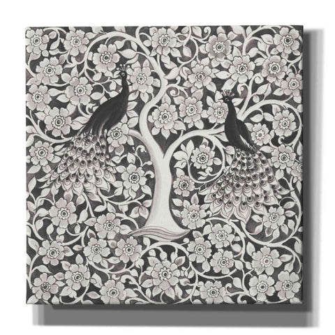 Image of 'Peacock Garden VII BW' by Miranda Thomas, Giclee Canvas Wall Art