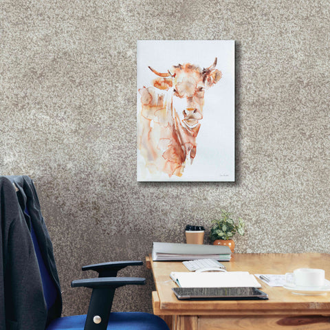 Image of 'Village Cow' by Alan Majchrowicz, Giclee Canvas Wall Art,18x26