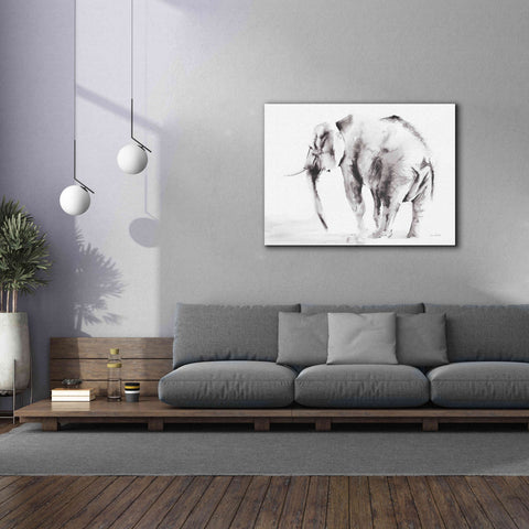 Image of 'Lone Elephant Gray' by Alan Majchrowicz, Giclee Canvas Wall Art,54x40