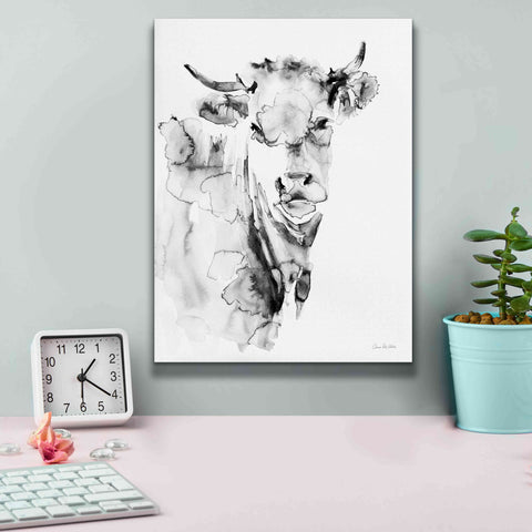 Image of 'Village Cow Gray' by Alan Majchrowicz, Giclee Canvas Wall Art,12x16