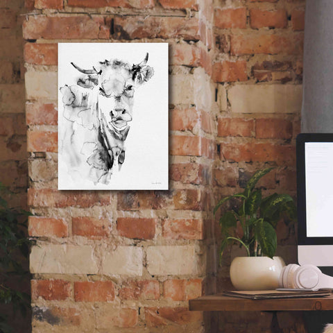 Image of 'Village Cow Gray' by Alan Majchrowicz, Giclee Canvas Wall Art,12x16
