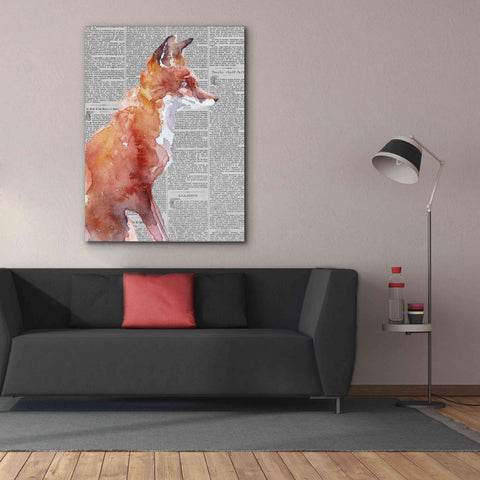 Image of 'Sly As A Fox Newsprint' by Alan Majchrowicz, Giclee Canvas Wall Art,40x54