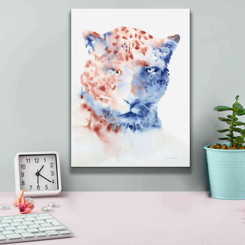 Image of 'Copper And Blue Cheetah' by Alan Majchrowicz, Giclee Canvas Wall Art,12x16