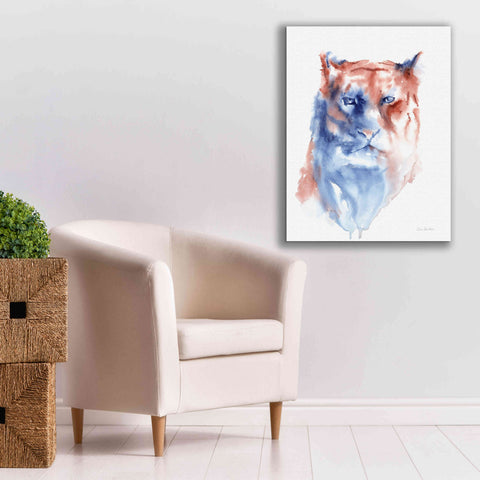Image of 'Copper And Blue Lioness' by Alan Majchrowicz, Giclee Canvas Wall Art,26x34