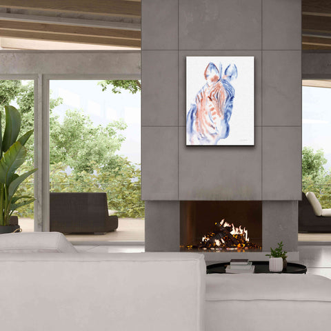 Image of 'Copper And Blue Zebra' by Alan Majchrowicz, Giclee Canvas Wall Art,26x34