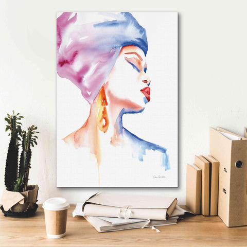 Image of 'Woman In Purple' by Alan Majchrowicz, Giclee Canvas Wall Art,18x26