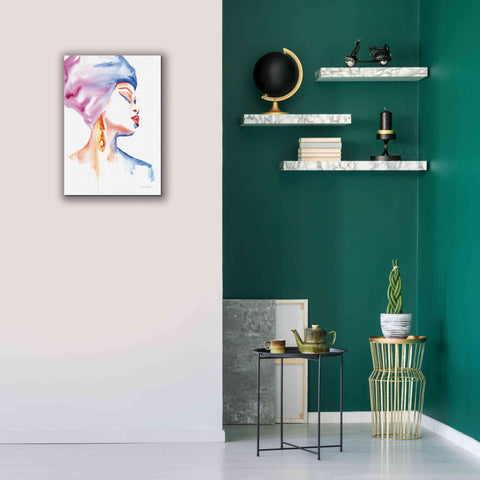 Image of 'Woman In Purple' by Alan Majchrowicz, Giclee Canvas Wall Art,18x26