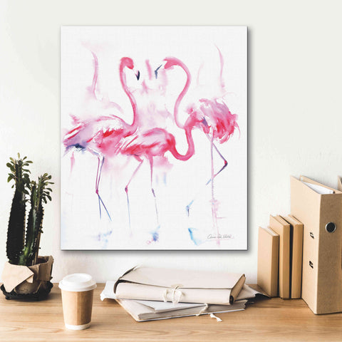 Image of 'Flamingo Trio' by Alan Majchrowicz, Giclee Canvas Wall Art,20x24