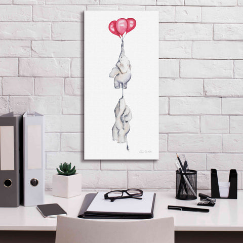 Image of 'Baby Elephant Love IV' by Alan Majchrowicz, Giclee Canvas Wall Art,12x24