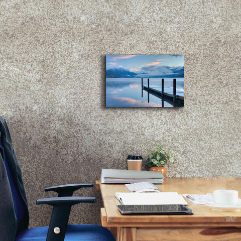 Image of 'Lake Mcdonald Dock' by Alan Majchrowicz, Giclee Canvas Wall Art,18x12
