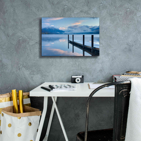 Image of 'Lake Mcdonald Dock' by Alan Majchrowicz, Giclee Canvas Wall Art,18x12