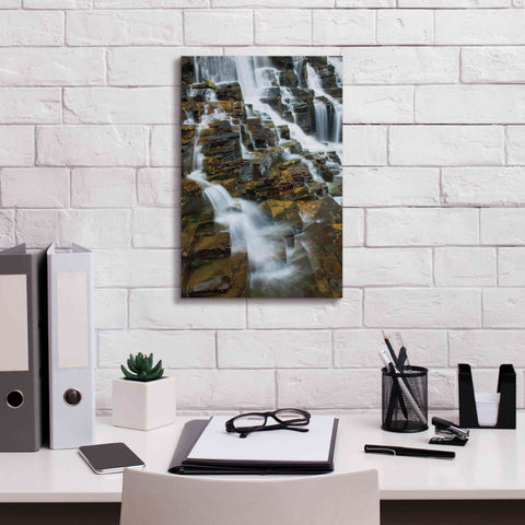 Image of 'Falls on McDonald Creek color' by Alan Majchrowicz,Giclee Canvas Wall Art,12x18