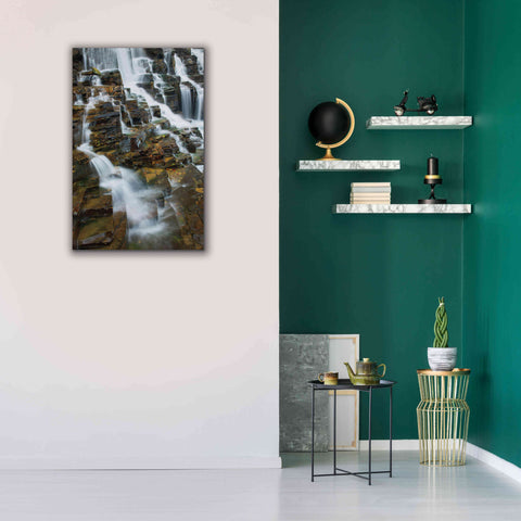 Image of 'Falls on McDonald Creek color' by Alan Majchrowicz,Giclee Canvas Wall Art,26x40