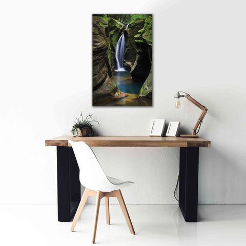 Image of 'Corkscrew Falls Ohio' by Alan Majchrowicz,Giclee Canvas Wall Art,26x40