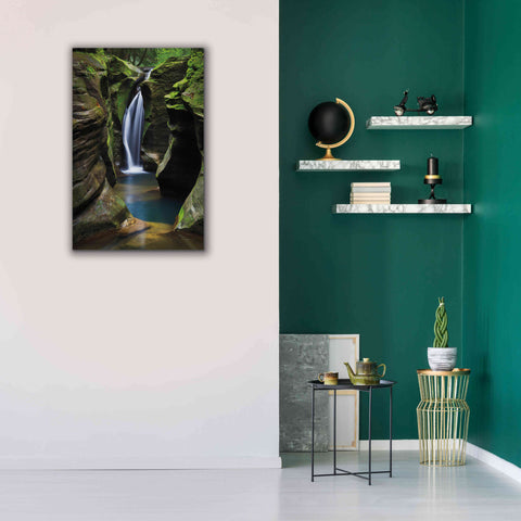 Image of 'Corkscrew Falls Ohio' by Alan Majchrowicz,Giclee Canvas Wall Art,26x40