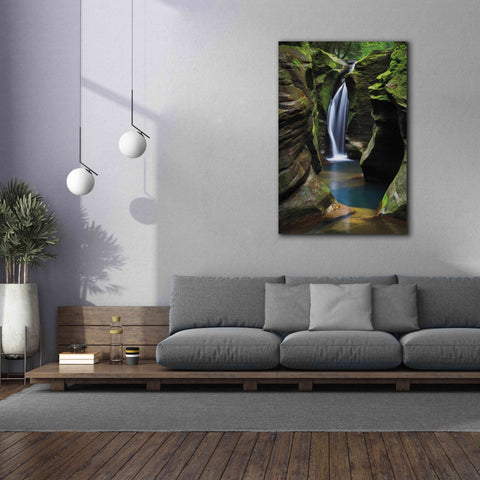 Image of 'Corkscrew Falls Ohio' by Alan Majchrowicz,Giclee Canvas Wall Art,40x60