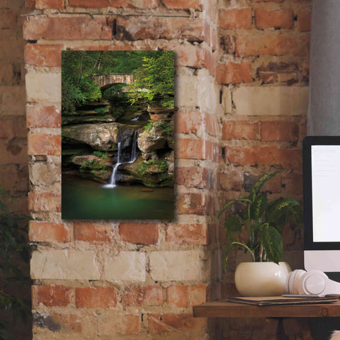 Image of 'Upper Falls Old Mans Cave' by Alan Majchrowicz,Giclee Canvas Wall Art,12x18