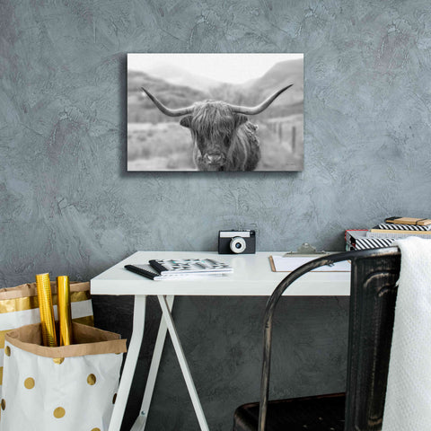 Image of 'Scottish Highland Cattle III Neutral Crop' by Alan Majchrowicz,Giclee Canvas Wall Art,18x12
