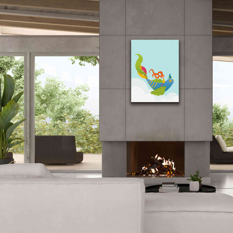 Image of 'Bird and Girl' by Volkan Dalyan, Giclee Canvas Wall Art,26x34