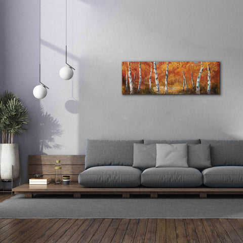 Image of 'Autumn Birch I' by Art Fronckowiak, Giclee Canvas Wall Art,60x20
