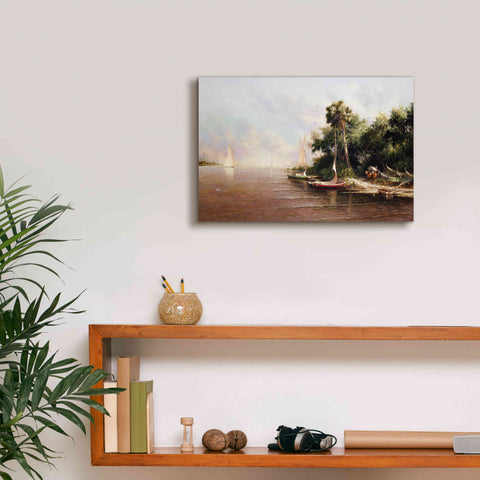 Image of 'Fisherman Landing' by Art Fronckowiak, Giclee Canvas Wall Art,18x12