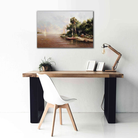 Image of 'Fisherman Landing' by Art Fronckowiak, Giclee Canvas Wall Art,40x26
