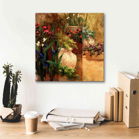 Image of 'Flower Pots Right' by Art Fronckowiak, Giclee Canvas Wall Art,18x18