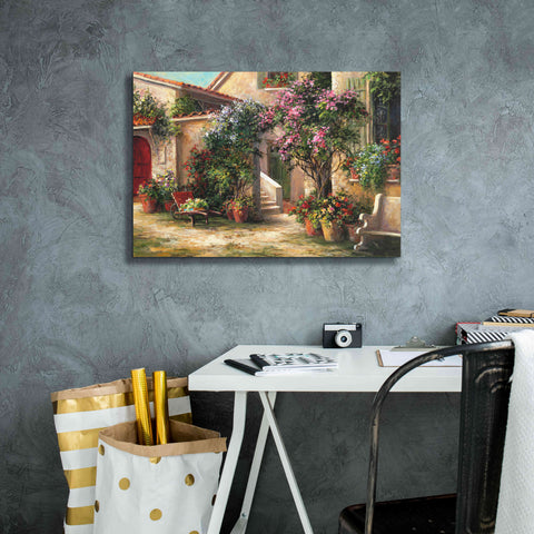 Image of 'Garden Courtyard' by Art Fronckowiak, Giclee Canvas Wall Art,26x18