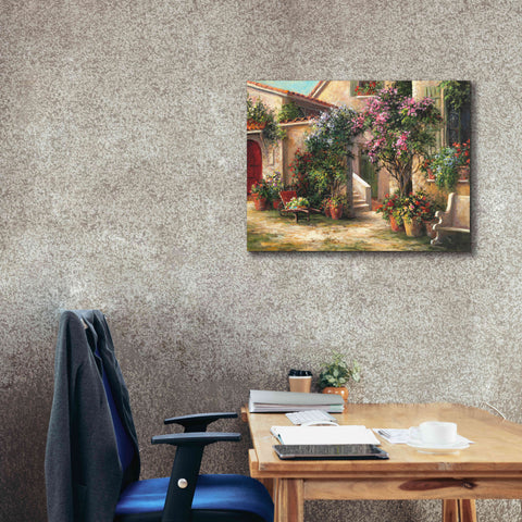 Image of 'Garden Courtyard' by Art Fronckowiak, Giclee Canvas Wall Art,34x26