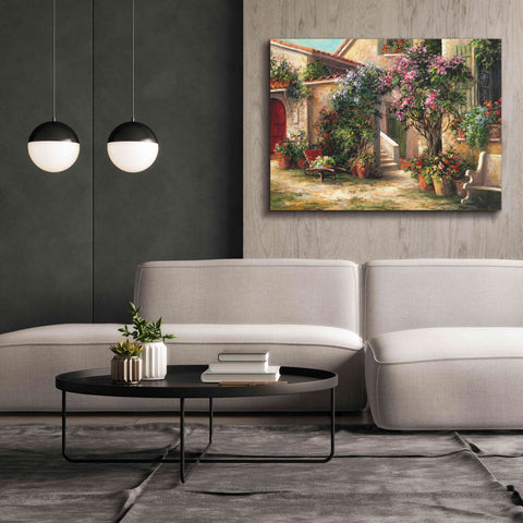 Image of 'Garden Courtyard' by Art Fronckowiak, Giclee Canvas Wall Art,54x40